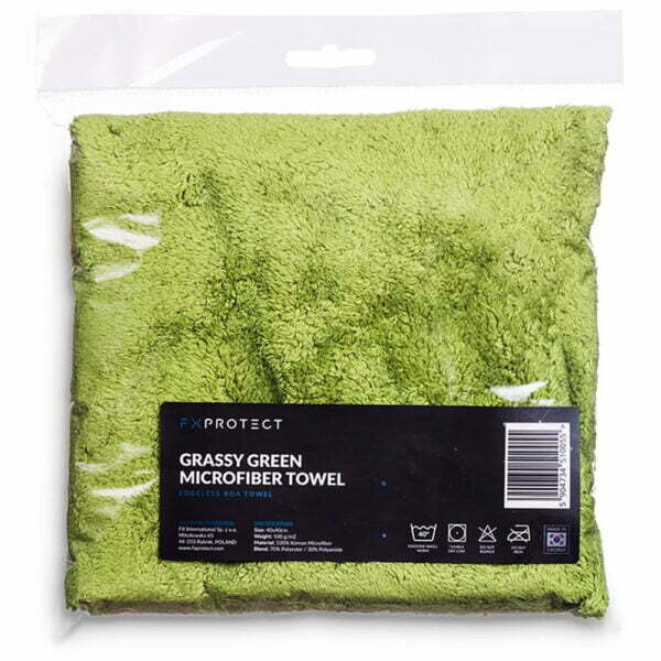 FX Protect Mikrofibra Grassy Green Boa 40x40 - mikrofibra bezkrawędziowa