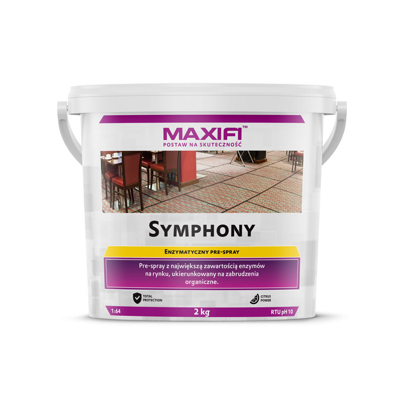 Maxifi Symphony P810 2kg - pre-spray do usuwania zabrudzeń pochodzenia organicznego 1 Maxifi Symphony P810 2kg - pre-spray do usuwania zabrudzeń pochodzenia organicznego