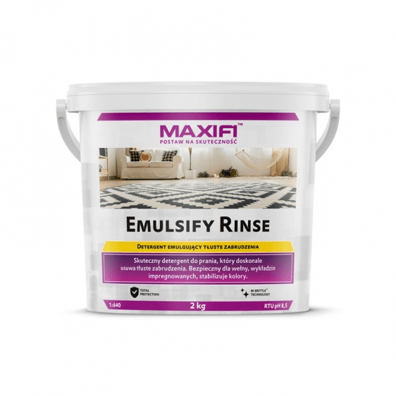 Maxifi Emulsify Rinse 2kg - detergent do prania ekstrakcyjnego tapicerki 1 Maxifi Emulsify Rinse 2kg - detergent do prania ekstrakcyjnego tapicerki