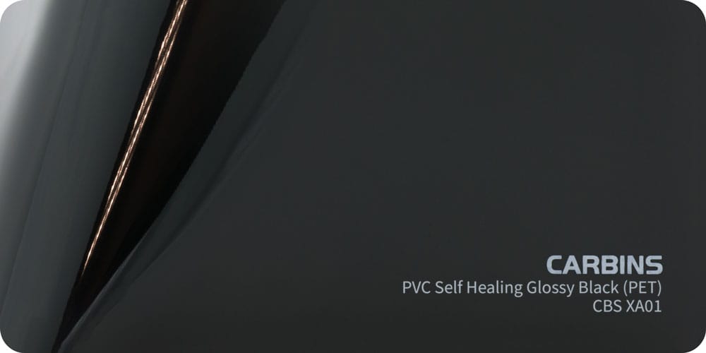 Carbins CBS XA01 PET PVC Self Healing Glossy Black 1MB - car color change foil 1 Carbins CBS XA01 PET PVC Self Healing Glossy Black 1MB - folia do zmiany koloru samochodu