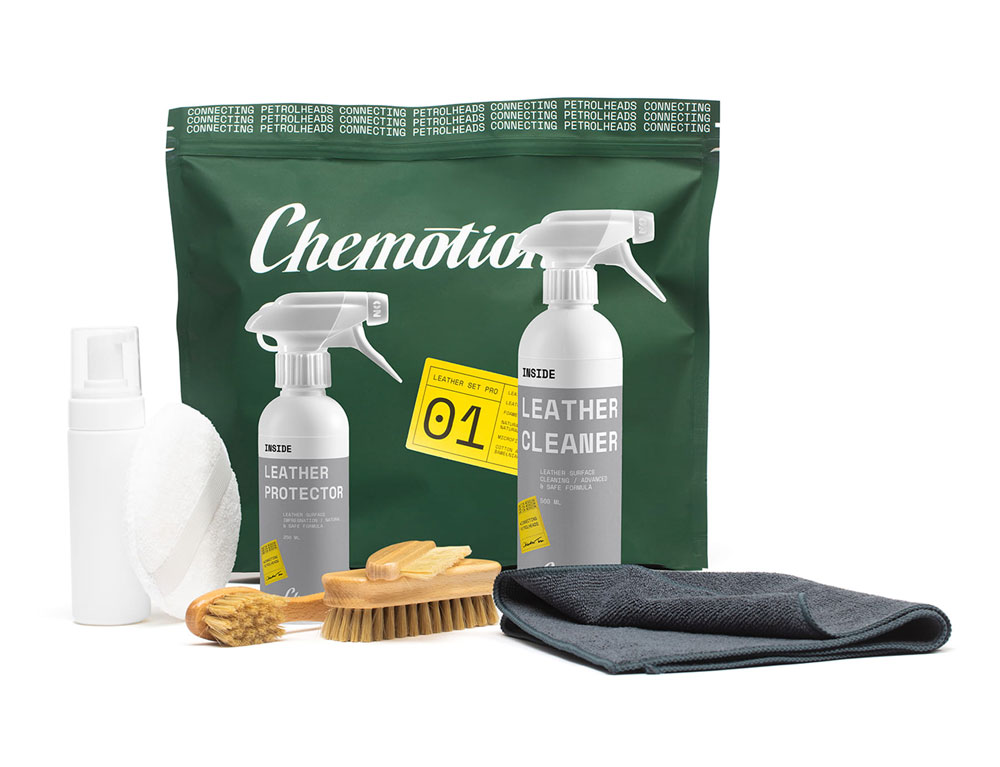 Chemotion Leather Set Pro 01 - zestaw do czyszczenia i impregnacji skór samochodowych 1 Chemotion Leather Set Pro 01 - zestaw do czyszczenia i impregnacji skór samochodowych