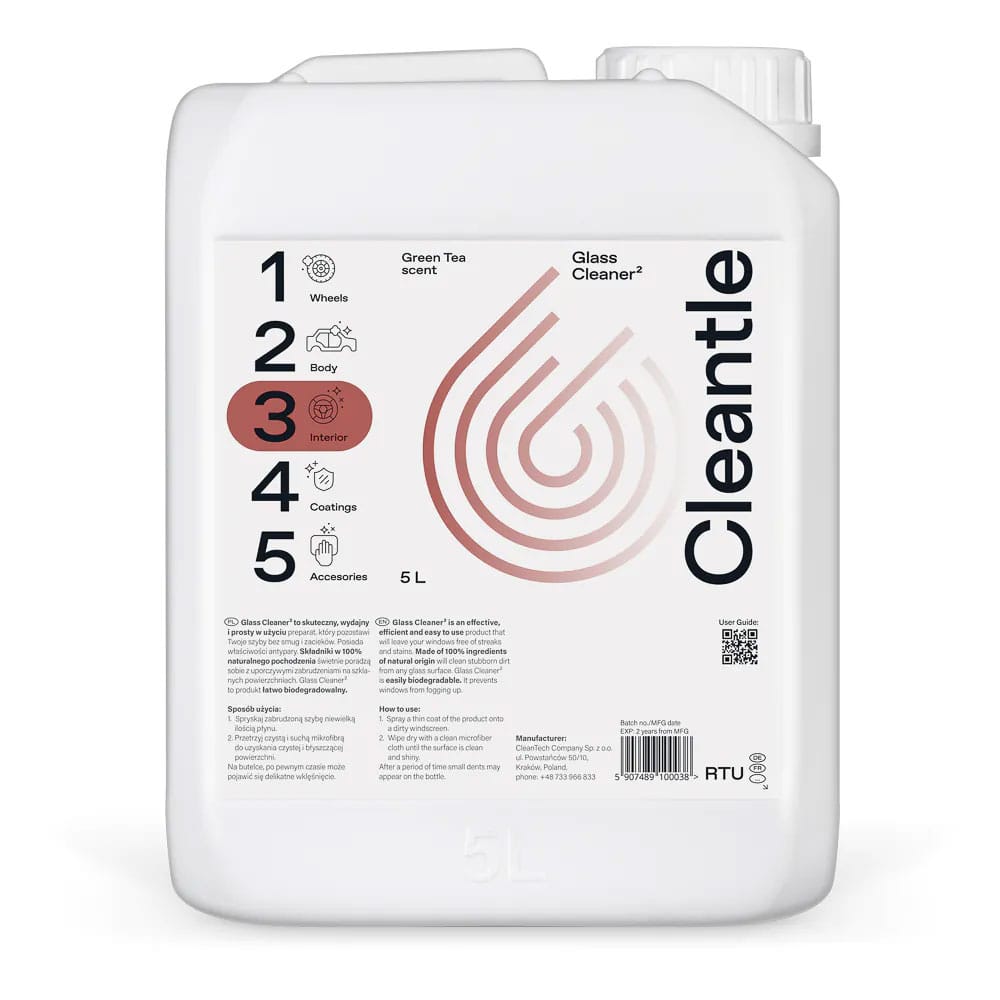 Cleantle Glass Cleaner Greentea Scent 5L - płyn do mycia szyb 1 Cleantle Glass Cleaner Greentea Scent 5L - płyn do mycia szyb