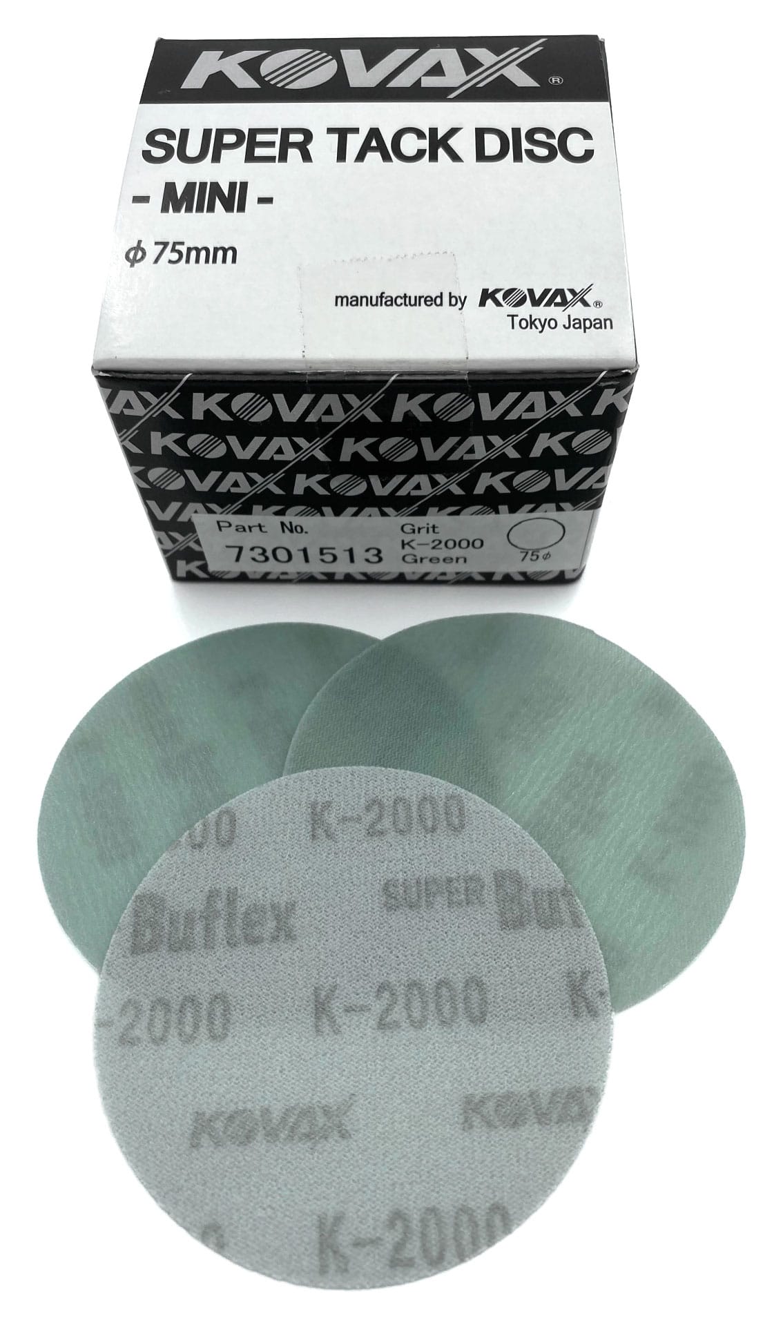 Kovax Buflex Dry K2000 75mm - krążek ścierny na rzep bez otworów 1 Kovax Buflex Dry K2000 75mm - krążek ścierny na rzep bez otworów