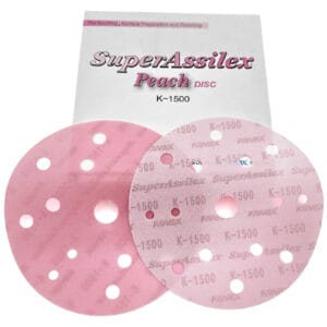 Kovax Super Assilex Peach K1500 152mm 15H - krążek ścierny na rzep