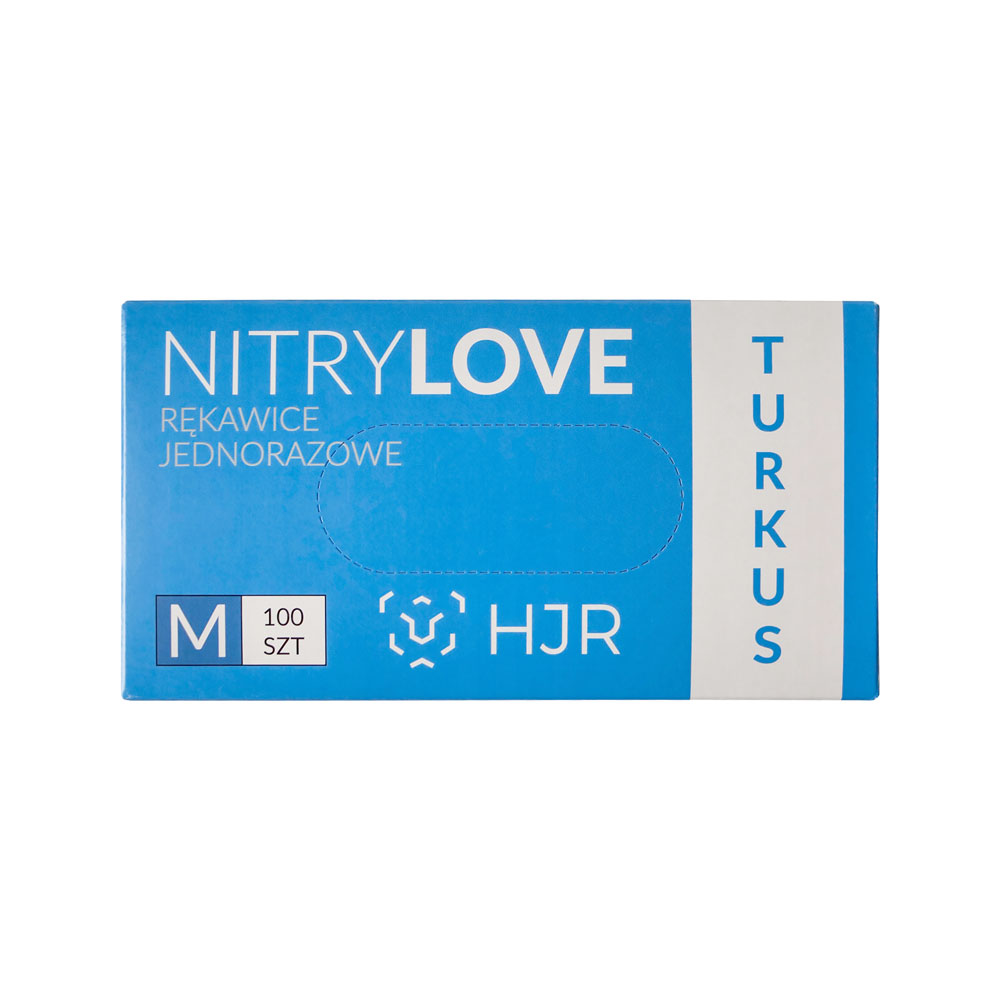 Nitrylove Turkus S 100szt - niebieskie rękawice jednorazowe nitrylowe 1 Nitrylove Turkus S 100szt - niebieskie rękawice jednorazowe nitrylowe
