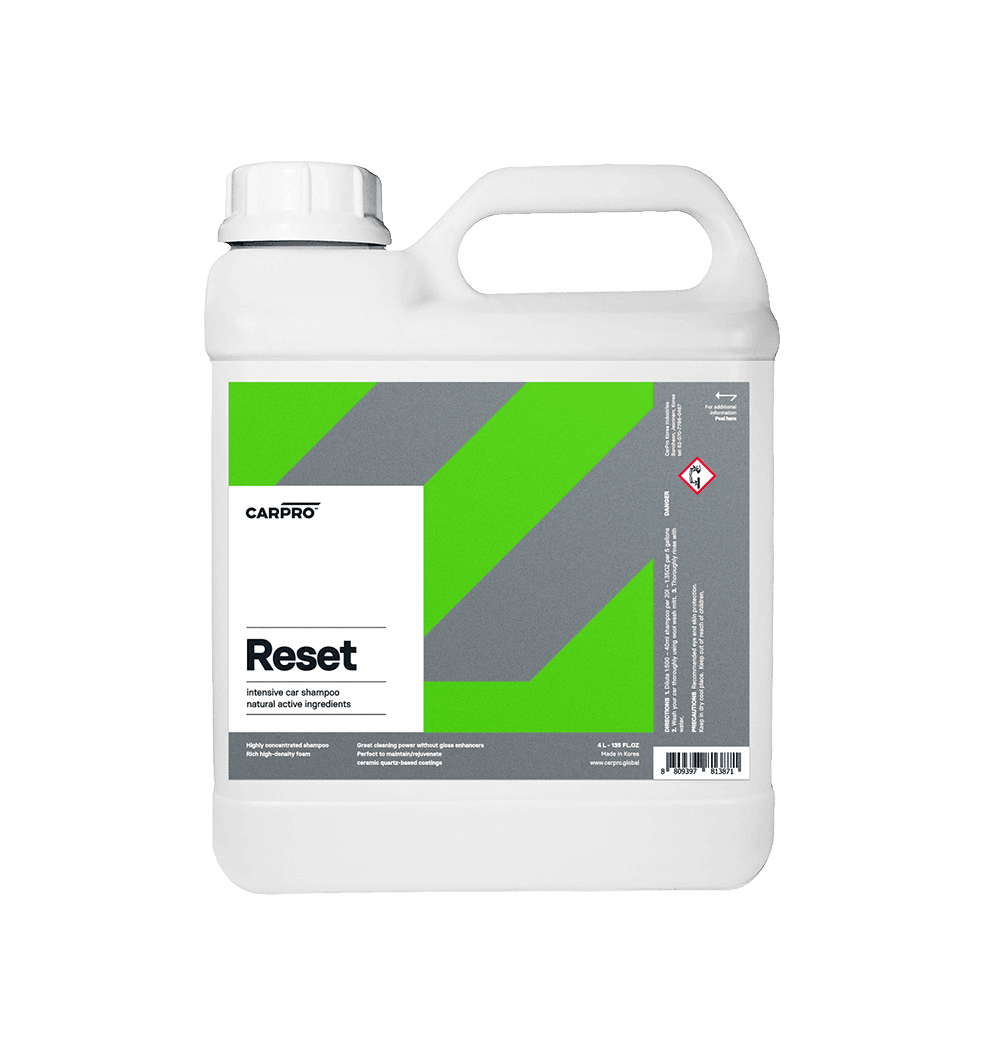 CarPro Reset - shampoo 4L - szampon pielęgnuje i odtyka powłoki kwarcowe/ceramiczne 1 CarPro Reset - shampoo 4L - szampon pielęgnuje i odtyka powłoki kwarcowe/ceramiczne