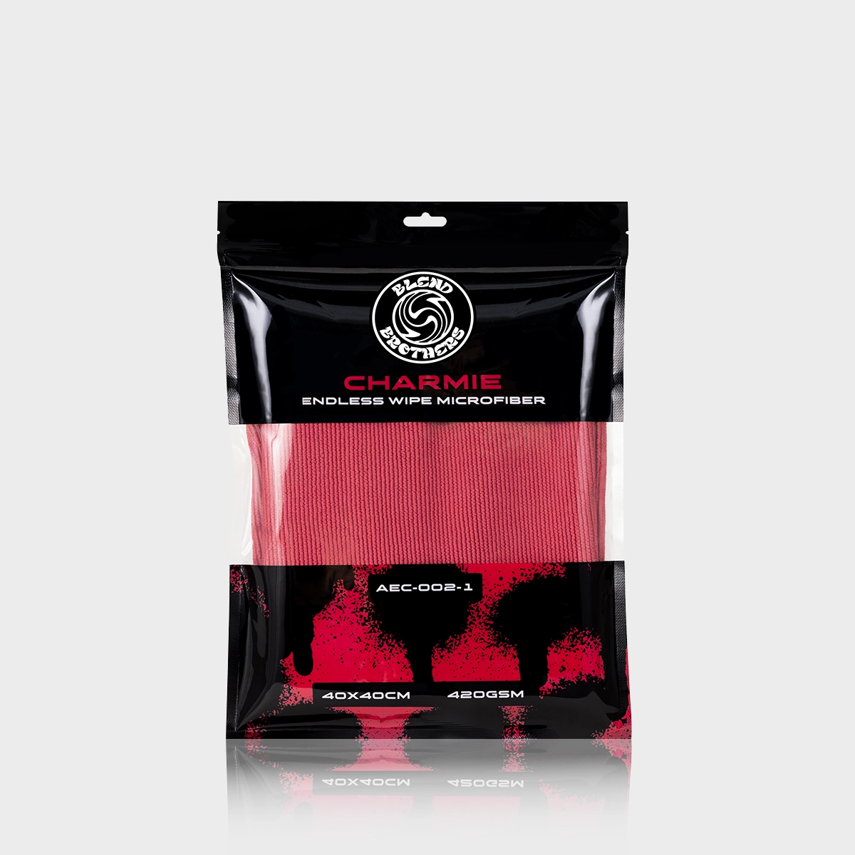 Blend Brothers CHARMIE Microfiber Red 40x40cm - mikrofibra bezkrawędziowa 1 Blend Brothers CHARMIE Microfiber Red