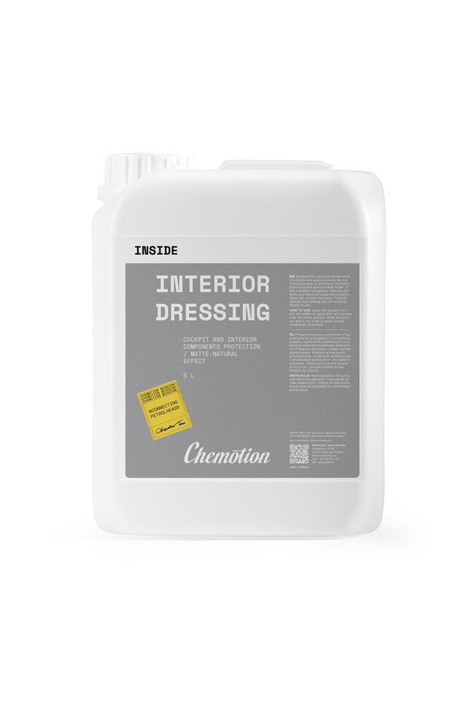 Chemotion Interior Dressing 5L - preparat do pielęgnacji elementów wewnętrznych 1 Chemotion Interior Dressing 5L - preparat do pielęgnacji elementów wewnętrznych