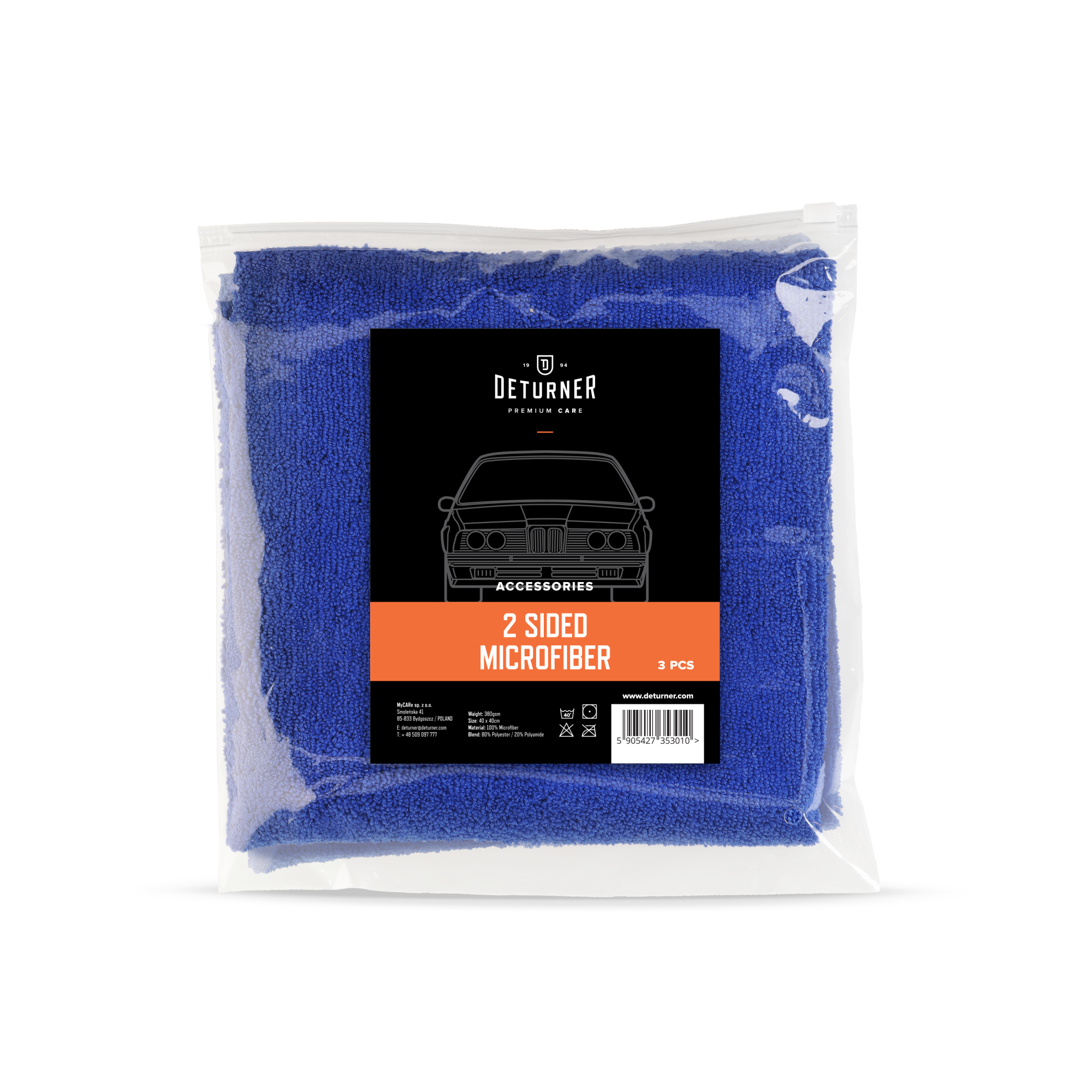 Deturner 2 Side Microfiber 3 pcs - zestaw uniwersalnych mikrofibr 1 Deturner 2 Side Microfiber 3 pcs - zestaw uniwersalnych mikrofibr