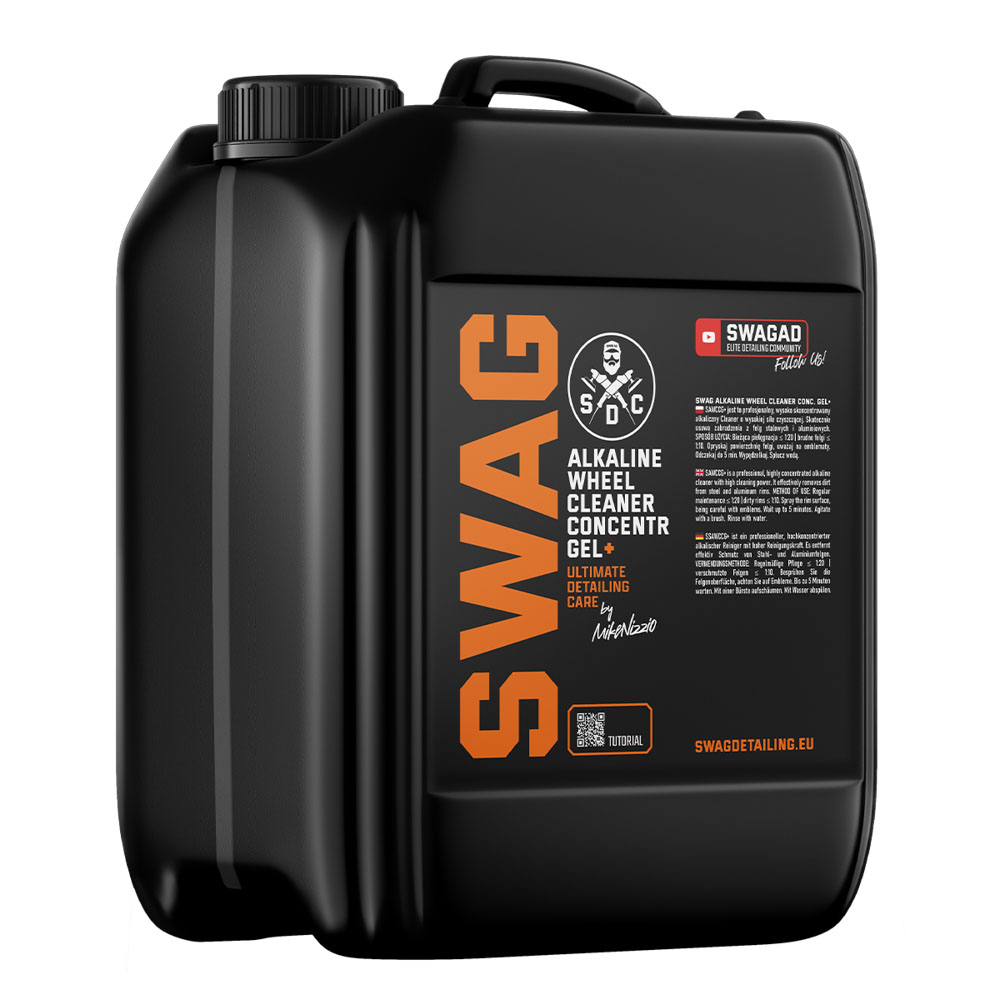 Swag ALKALINE WHEEL CLEANER CONCENTR GEL V2 5L - żelowy cleaner o zasadowym pH 1 Swag ALKALINE WHEEL CLEANER CONCENTR GEL V2 5L - żelowy cleaner o zasadowym pH