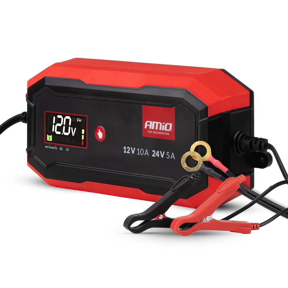 AMiO 04528 - prostownik cyfrowy LiFePo4 10A 12/24V 1 AMiO 04528 - prostownik cyfrowy LiFePo4 10A 12/24V