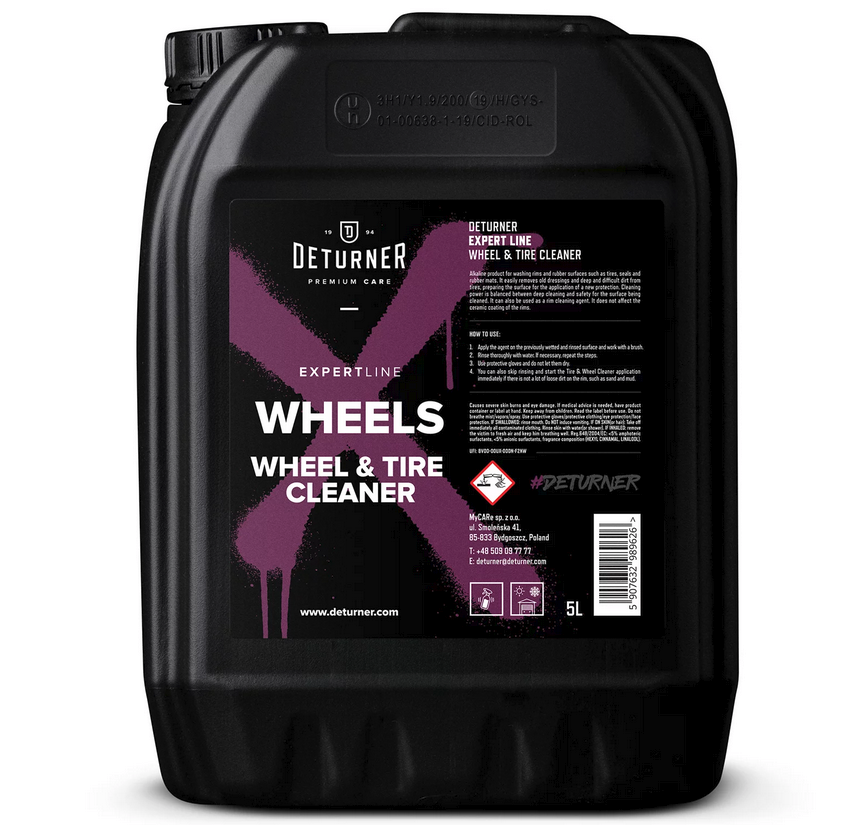Deturner Wheels and Tire Cleaner 5L - produkt do czyszczenia felg i opon 1 Deturner Wheels and Tire Cleaner 5L - produkt do czyszczenia felg i opon