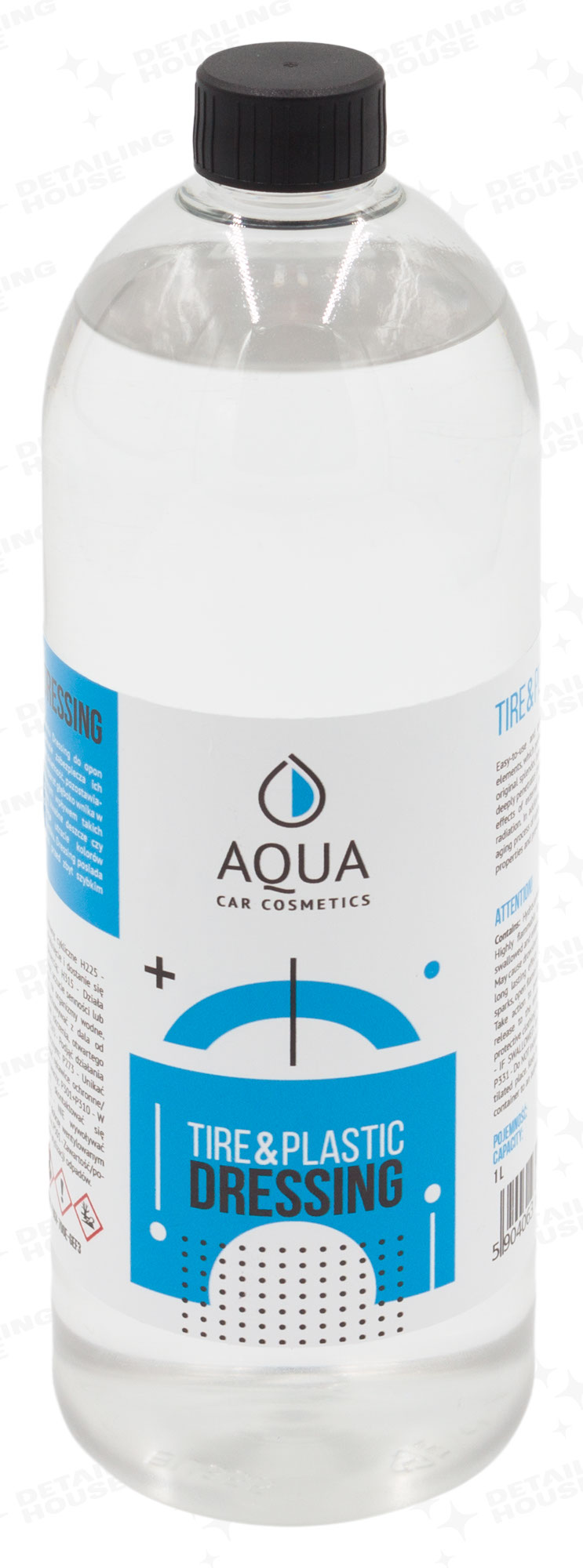 AQUA Tire and Plastic Dressing 1L - do opon i elementów plastikowych 1 AQUA Tire and Plastic Dressing 1L - do opon i elementów plastikowych