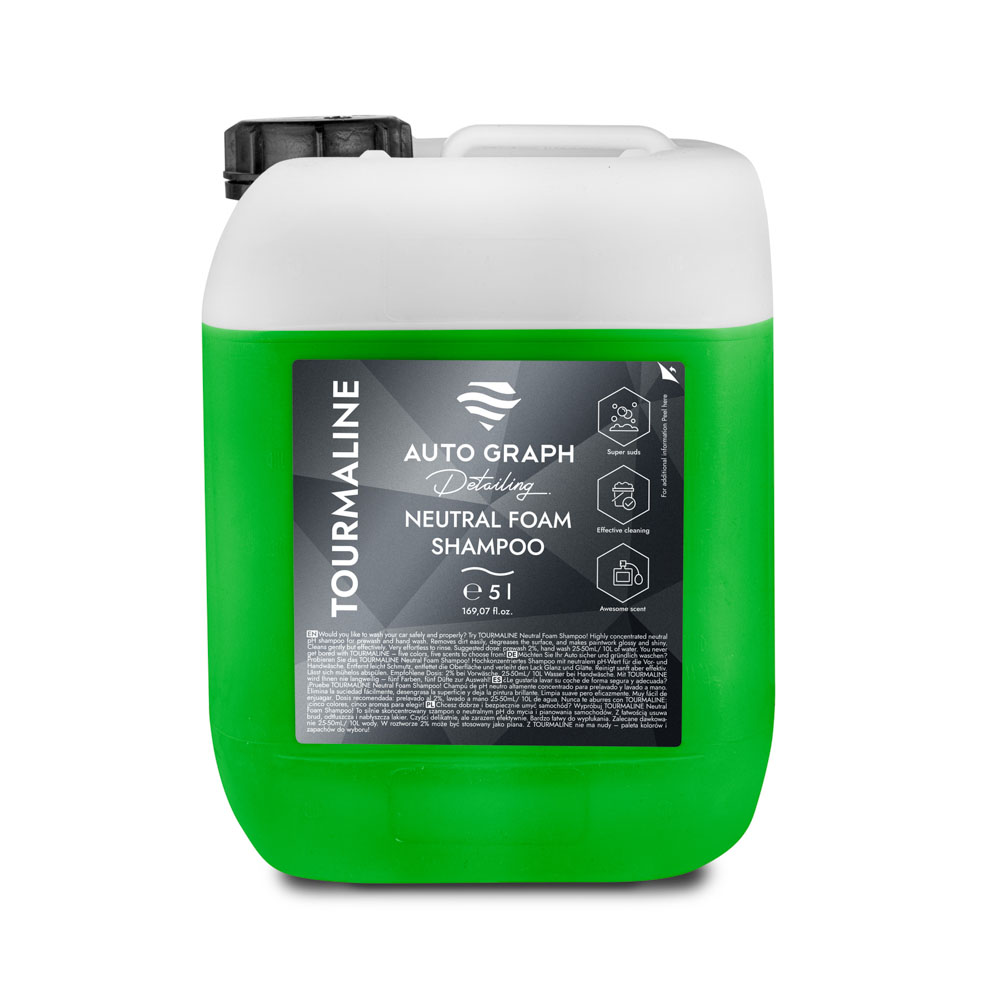 Auto Graph Tourmaline Shampoo Green 5L - neutralny szampon samochodowy 1 Auto Graph Tourmaline Shampoo Green 5L - neutralny szampon samochodowy