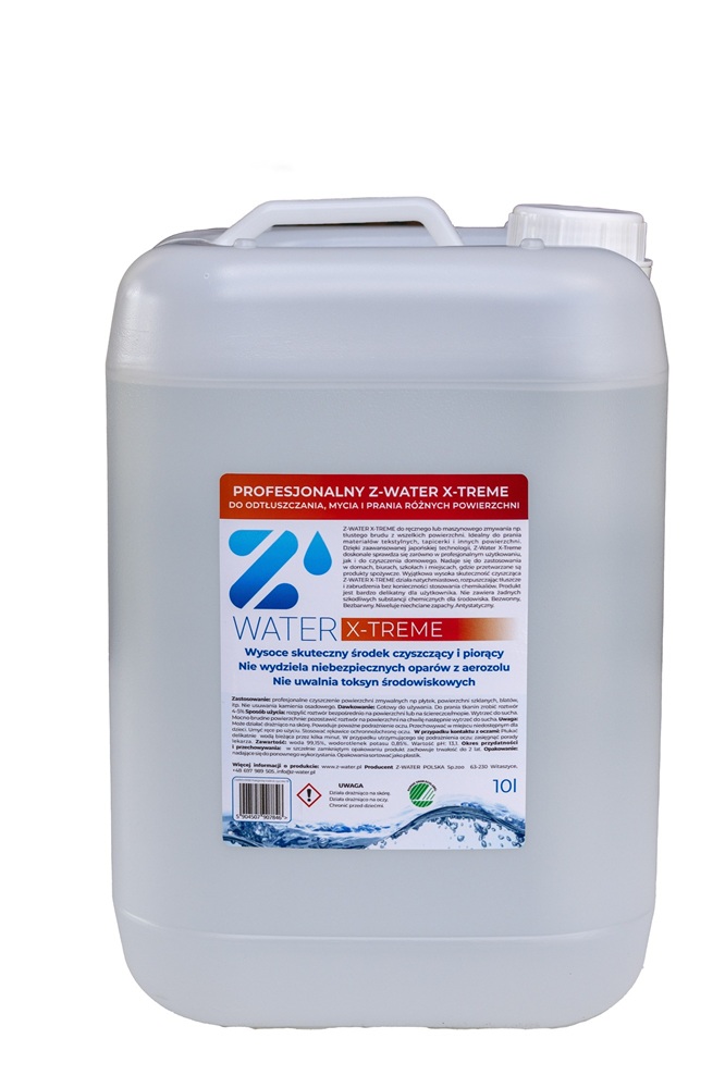 Z-WATER X-TREME 10L - profesjonalny środek do odtłuszczania