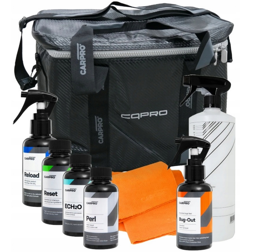 CarPro Maintenance Bag CQPRO Silver - torba termiczna detailingowa z zestawem kosmetyków 1 CarPro Maintenance Bag CQPRO Silver - torba termiczna detailingowa z zestawem kosmetyków