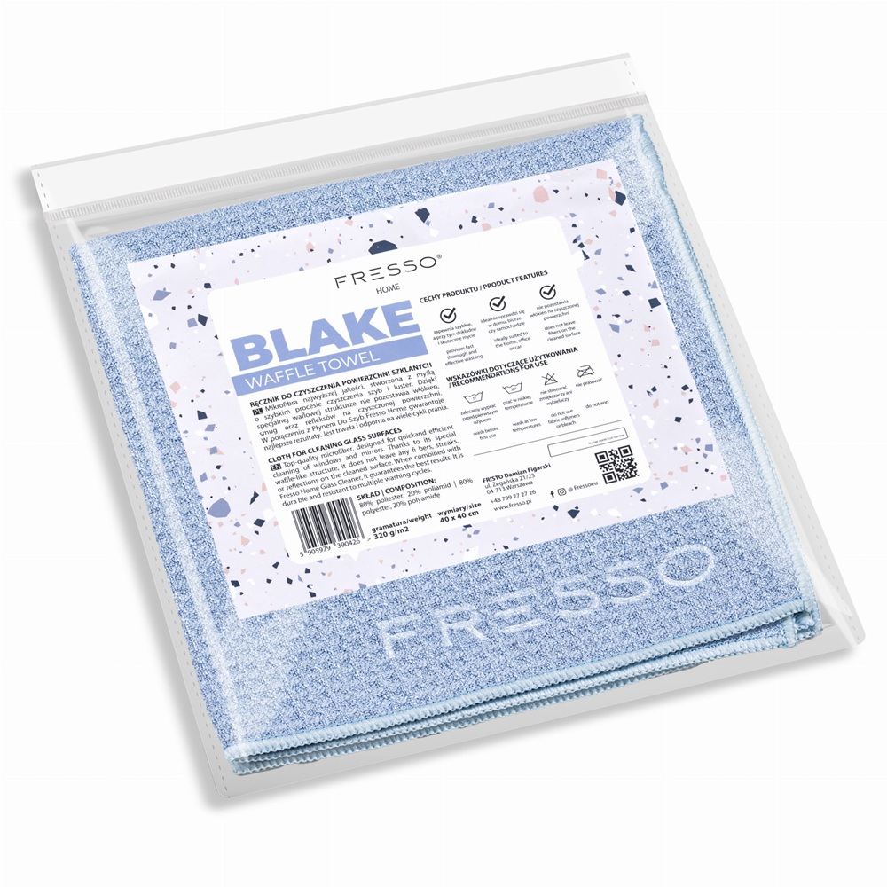 Fresso Home Blake Waffle Towel - mikrofibra do czyszczenia powierzchni szklanych 1 Fresso Home Blake Waffle Towel - mikrofibra do czyszczenia powierzchni szklanych