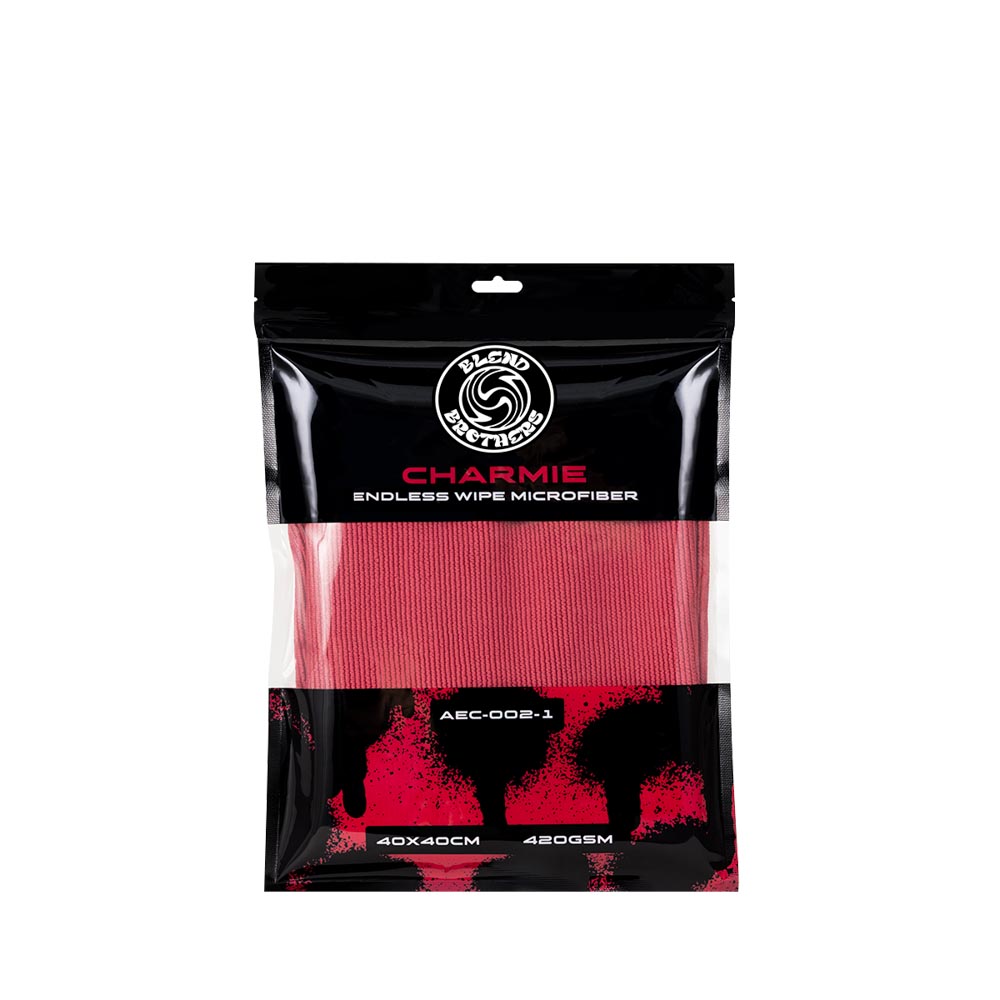 Blend Brothers CHARMIE Microfiber Red 40x40cm - mikrofibra bezkrawędziowa
