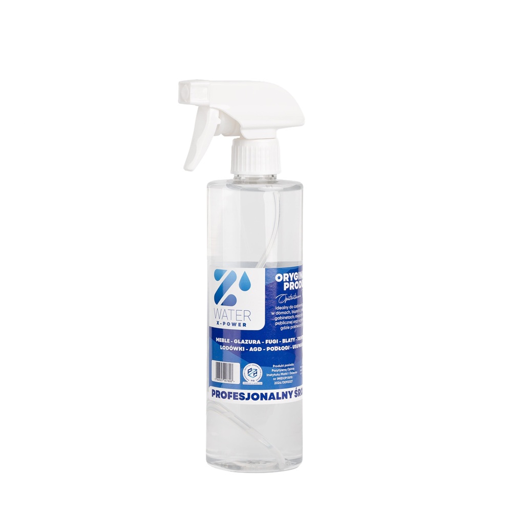 Z-WATER X-POWER 500ml - profesjonalny środek do codziennego czyszczenia powierzchni zmywalnych