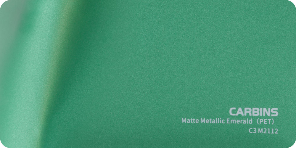 Carbins C3 M2112 PET Matte Metallic Emerald - folia do zmiany koloru samochodu 1 Carbins C3 M2112 PET Matte Metallic Emerald - folia do zmiany koloru samochodu