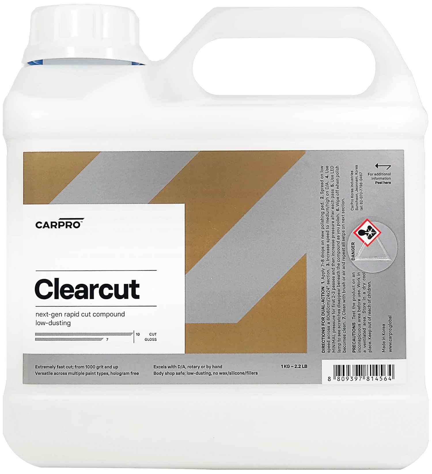 CarPro ClearCut 4kg - nowoczesna, tnąca pasta polerska 1 CarPro ClearCut 4kg - nowoczesna