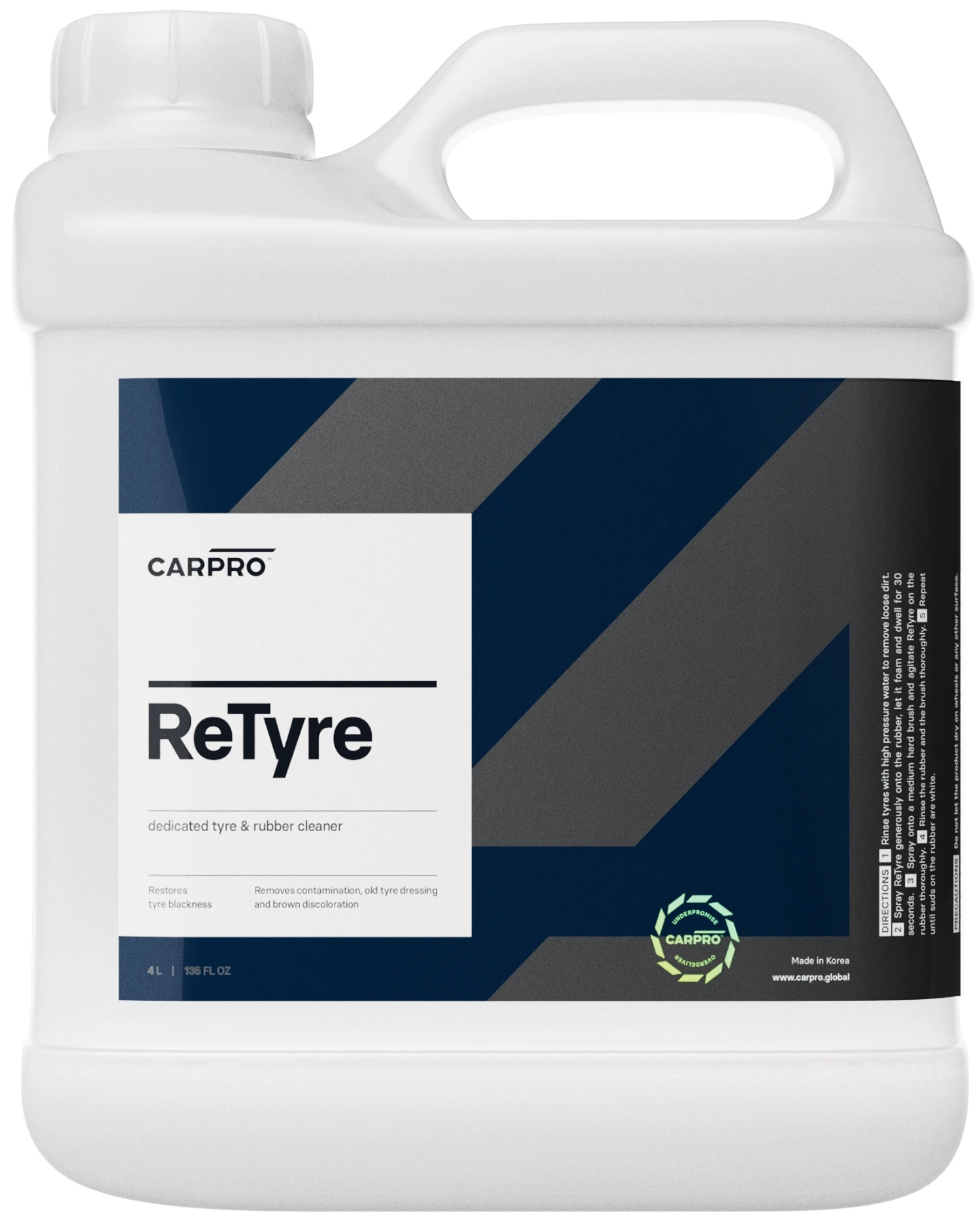 CarPro ReTyre 4L - produkt do czyszczenia opon i gumy 1 CarPro ReTyre 4L - produkt do czyszczenia opon i gumy