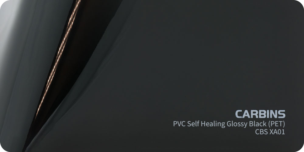 Carbins CBS XA01 PET PVC Self Healing Glossy Black 1MB - folia do zmiany koloru samochodu 1 Carbins CBS XA01 PET PVC Self Healing Glossy Black 1MB - folia do zmiany koloru samochodu