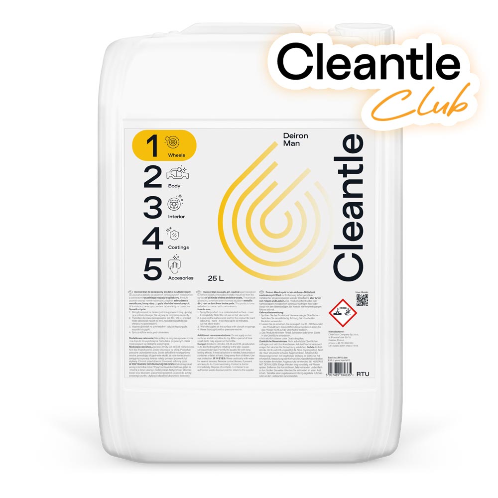 Cleantle Deiron Man 25L - deironizer do czyszczenia felg 1 Cleantle Deiron Man 25L - deironizer do czyszczenia felg