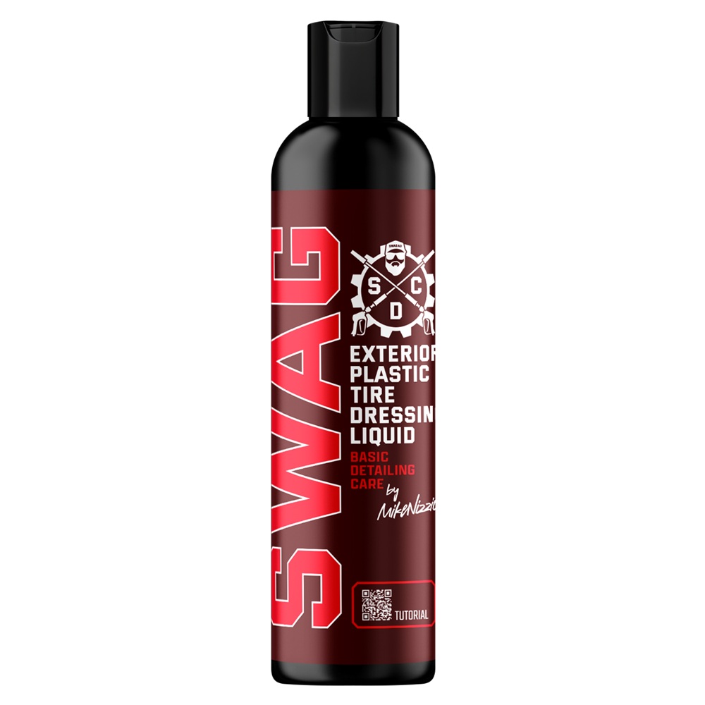 Swag BASIC EXTERIOR DRESSING LIQUID 250ml - dressing do elementów plastikowych i gumowych. 1 Swag BASIC EXTERIOR DRESSING LIQUID 250ml - dressing do elementów plastikowych i gumowych.