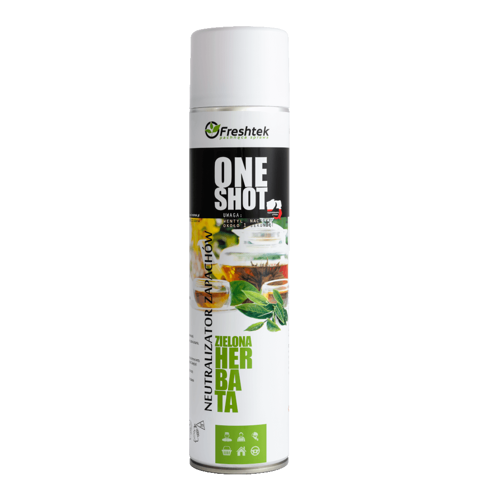 Freshtek One Shot Zielona Herbata 600ml - neutralizator zapachów 1 Freshtek One Shot Zielona Herbata 600ml - neutralizator zapachów