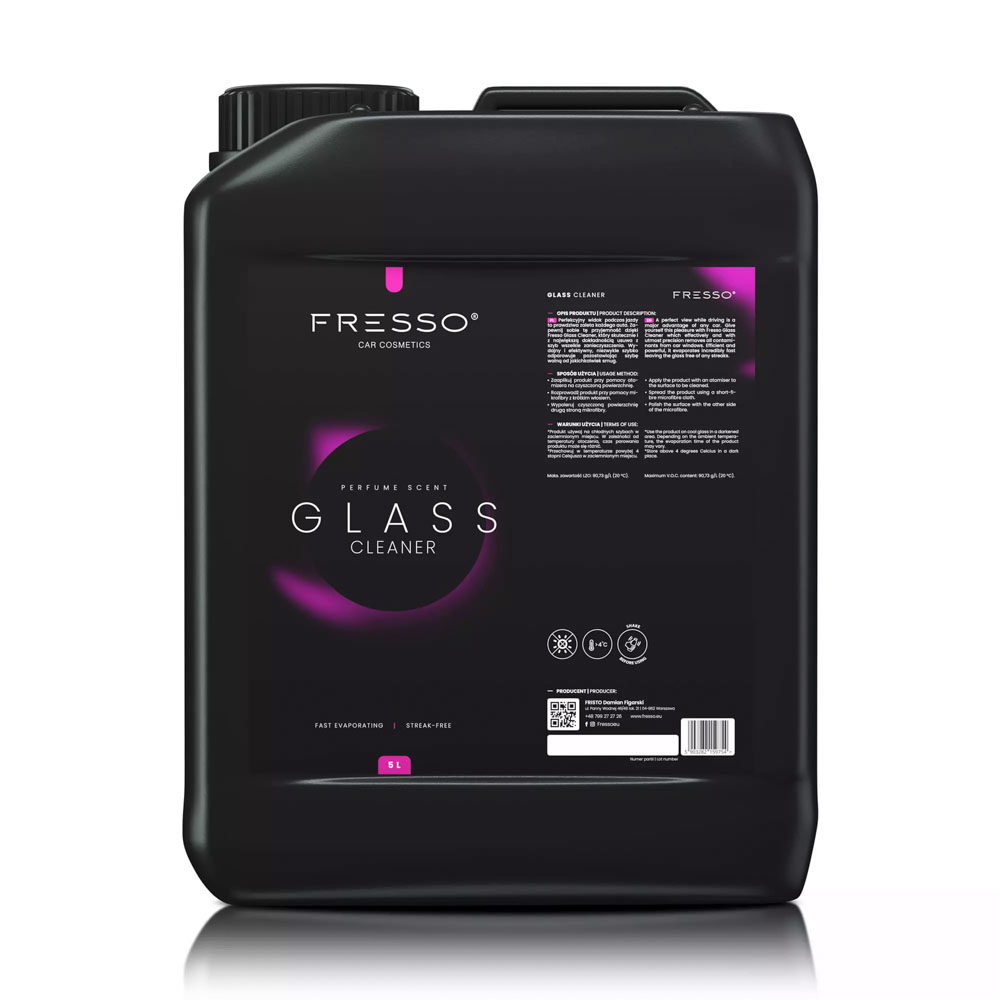 Fresso Glass Cleaner 5L - płyn do mycia szyb 1 Fresso Glass Cleaner 5L - płyn do mycia szyb