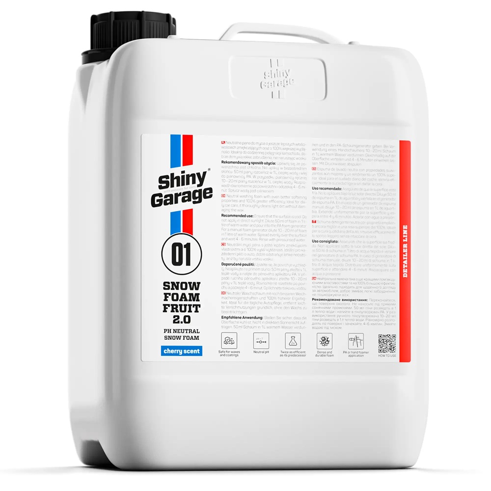 Shiny Garage Fruit Snow Foam 2.0 5L - neutralna piana aktywna 1 Shiny Garage Fruit Snow Foam 2.0 5L - neutralna piana aktywna