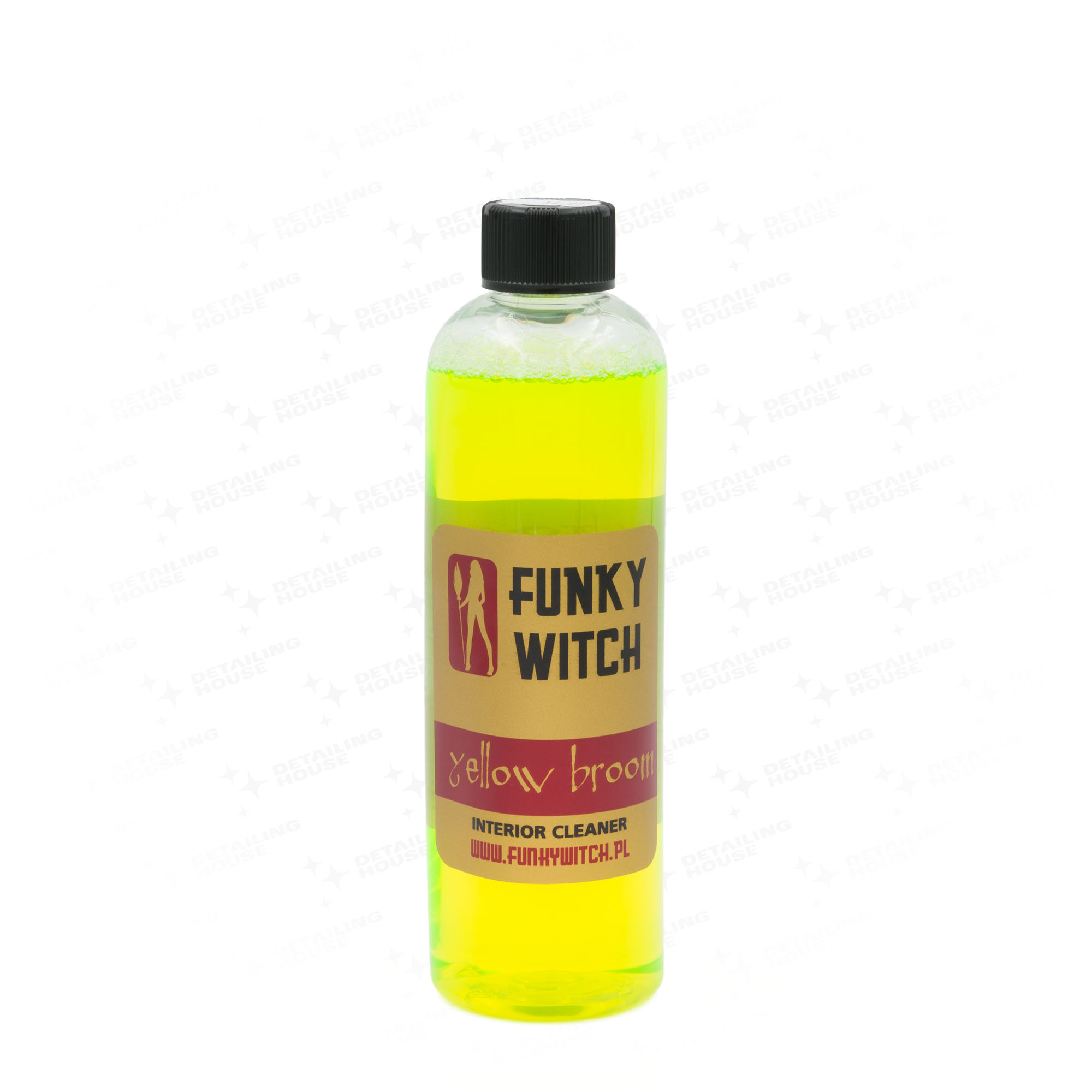 Funky Witch Yellow Broom Interior Cleaner 500ml - preparat do czyszczenia wnętrza samochodu 1 Funky Witch Yellow Broom Interior Cleaner 500ml - preparat do czyszczenia wnętrza samochodu