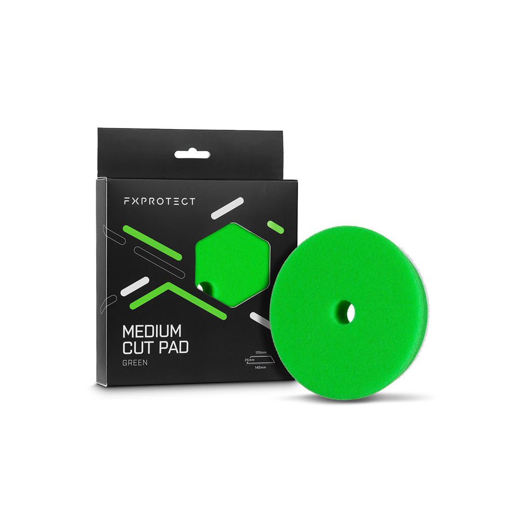 FX Protect Medium Cut Pad Green 125mm - otwarto-komórkowy pad średnio tnący 1 FX Protect Medium Cut Pad Green 125mm - otwarto-komórkowy pad średnio tnący