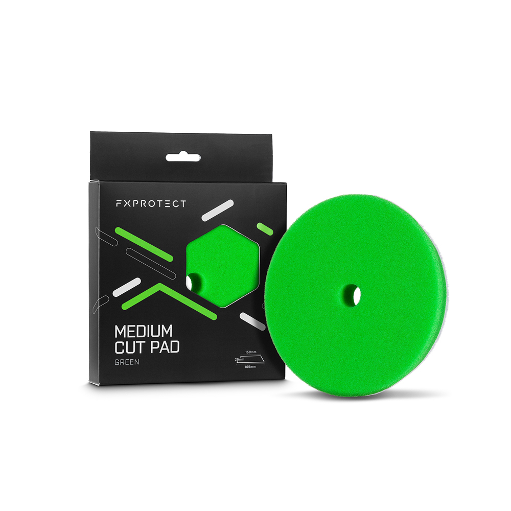 FX Protect Medium Cut Pad Green 150mm - otwarto-komórkowy pad średnio tnący 1 FX Protect Medium Cut Pad Green 150mm - otwarto-komórkowy pad średnio tnący