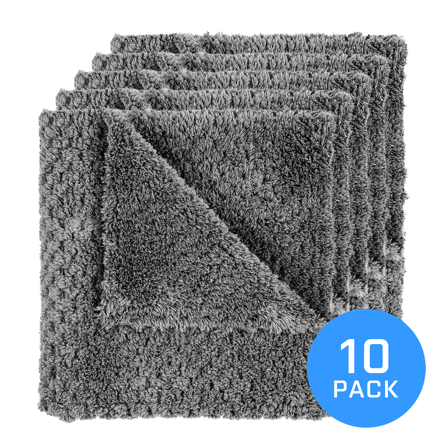 FX Protect STEEL GREY 40x40cm 10 pack - zestaw mikrofibr puszysto-waflowych