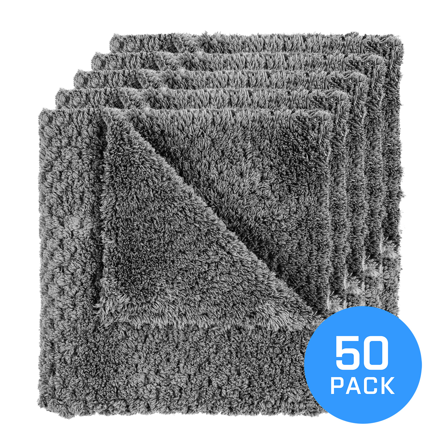 FX Protect STEEL GREY 40x40cm 50 pack - zestaw mikrofibr puszysto-waflowych 1 FX Protect STEEL GREY 40x40cm 50 pack - zestaw mikrofibr puszysto-waflowych