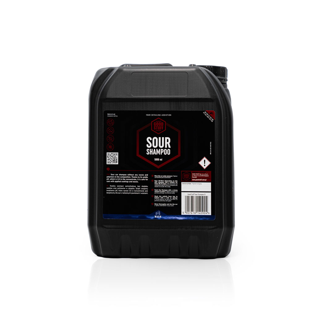 Good Stuff Sour Shampoo 5L - kwaśny szampon odtyka powłoki 1 Good Stuff Sour Shampoo 5L - kwaśny szampon odtyka powłoki