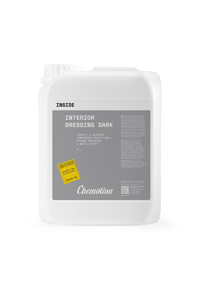 Chemotion Interior Dressing Dark 5L - produkt do pielęgnacji elementów wewnętrznych 1 Chemotion Interior Dressing Dark 5L - produkt do pielęgnacji elementów wewnętrznych