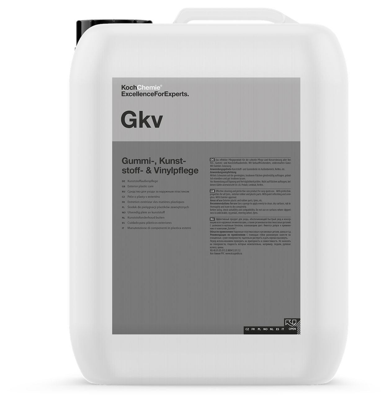 Koch Chemie Gummi-Kunststoff 10L - preparat do odświeżania gumy winylu oraz tworzyw sztucznych 1 Koch Chemie Gummi-Kunststoff 10L - preparat do odświeżania gumy winylu oraz tworzyw sztucznych