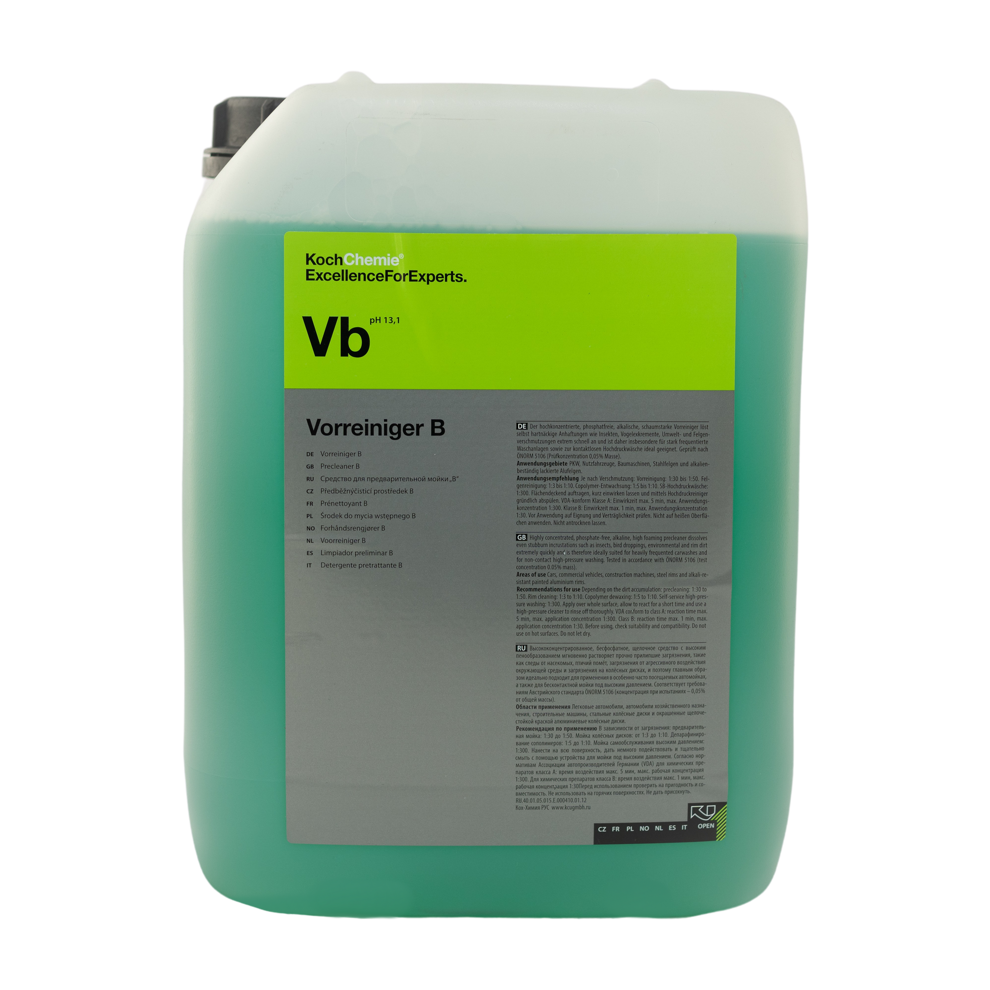 Koch Chemie Vorreiniger B 11kg - środek do wstępnego mycia lakieru 1 Koch Chemie Vorreiniger B 11kg - środek do wstępnego mycia lakieru