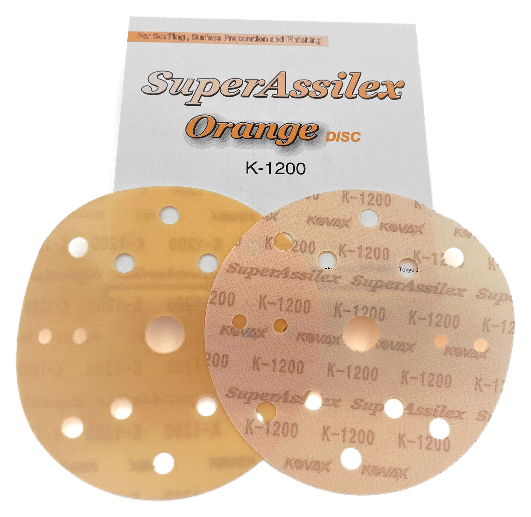 Kovax Super Assilex Orange K1200 152mm 15H - krążek ścierny na rzep 1 Kovax Super Assilex Orange K1200 152mm 15H - krążek ścierny na rzep