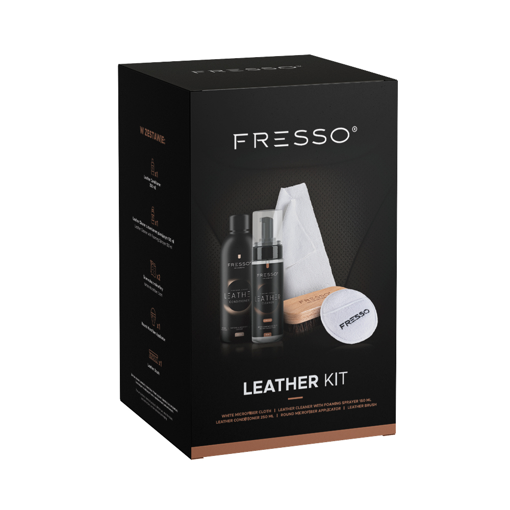 Fresso Leather Kit - zestaw do czyszczenia i konserwacji tapicerki skórzanej