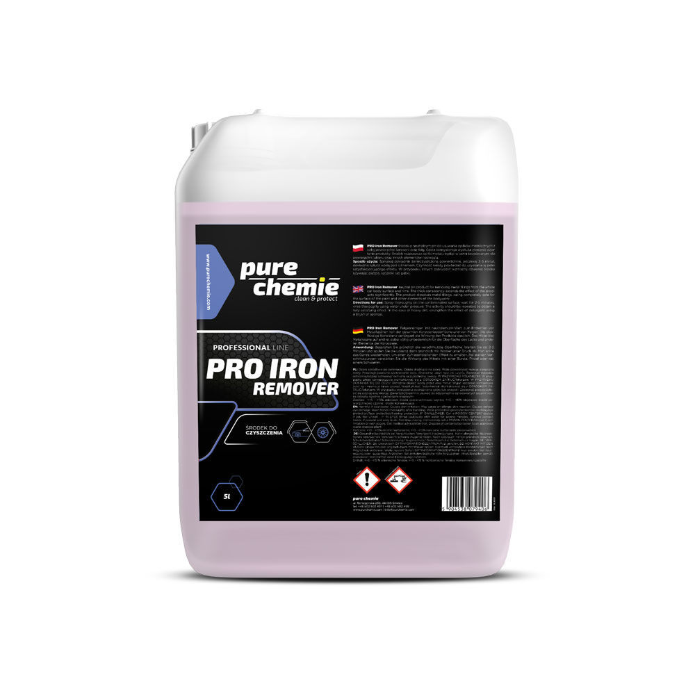 Pure Chemie Pro Iron Remover 5L - deironizer do czyszczenia felg i lakieru 1 Pure Chemie Pro Iron Remover 5L - deironizer do czyszczenia felg i lakieru
