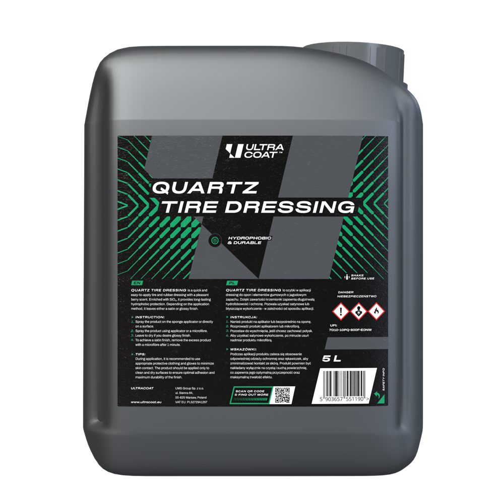 Ultracoat Quartz Tire Dressing 5L - dressing do opon z dodatkiem kwarcu 1 Ultracoat Quartz Tire Dressing 5L - dressing do opon z dodatkiem kwarcu