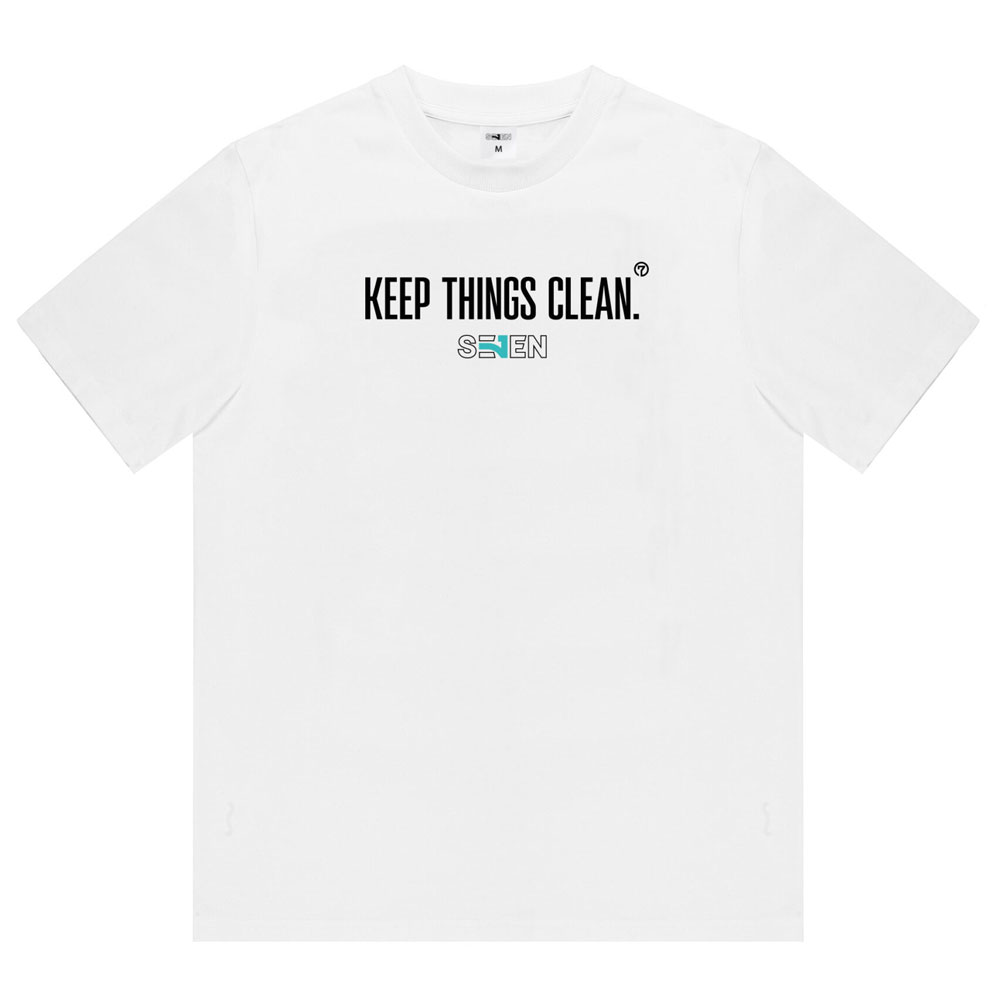 Seven Keep Things Clean White XL - koszulka z logo