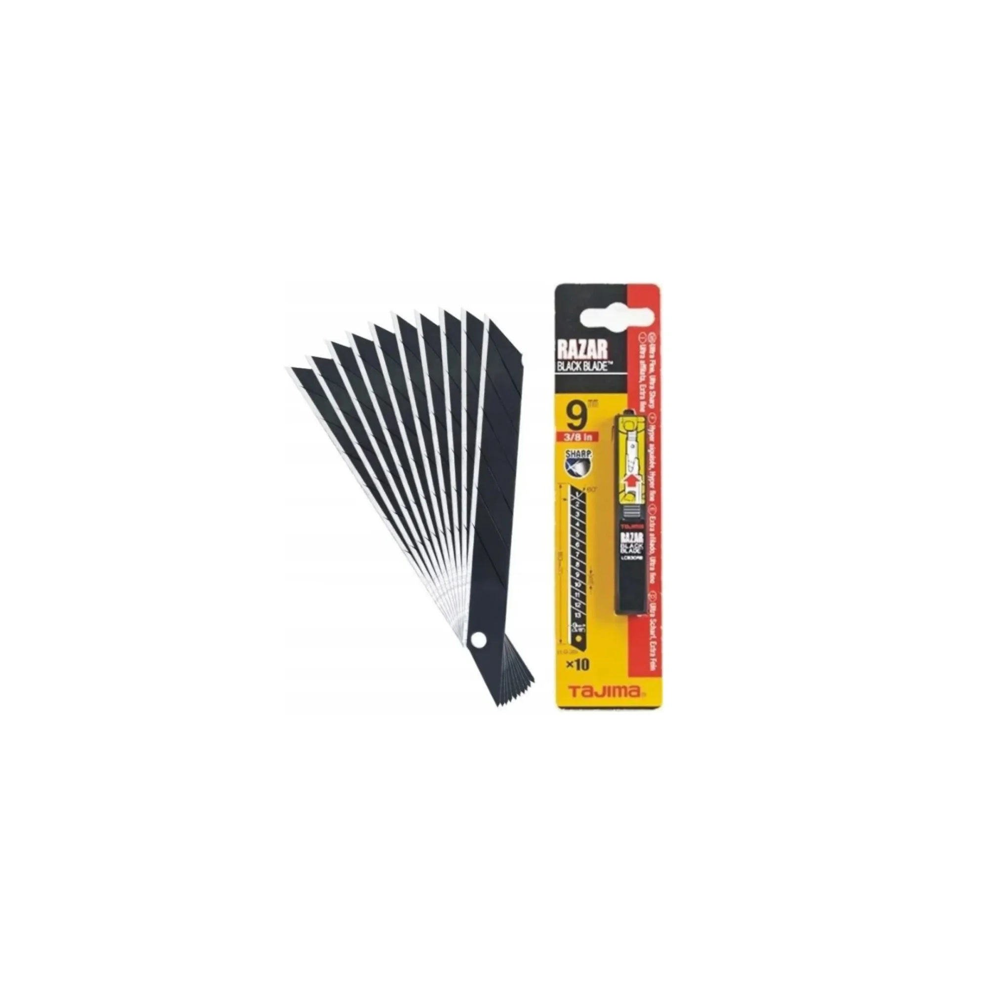 Tajima ostrza segmentowe łamane 9mm czarne LCB30RB