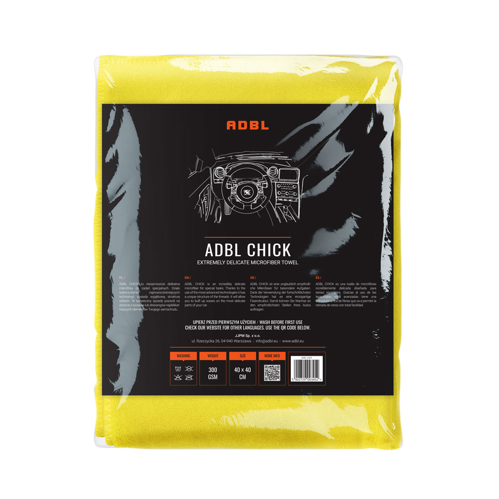 ADBL Chick - delikatna ściereczka z mikrofibry - 40x40 300 gsm 1 ADBL Chick - delikatna ściereczka z mikrofibry - 40x40 300 gsm
