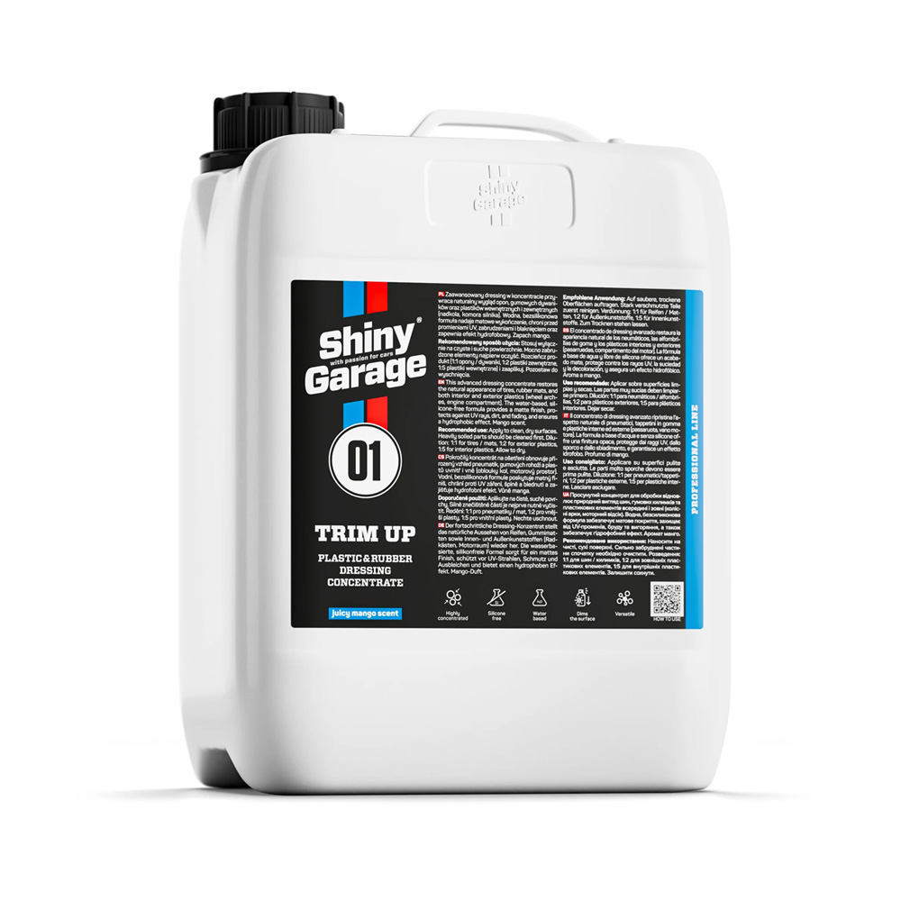 Shiny Garage Trim Up 5L - profesjonalny dressing do opon, plastików i gum 1 Shiny Garage Trim Up 5L - profesjonalny dressing do opon