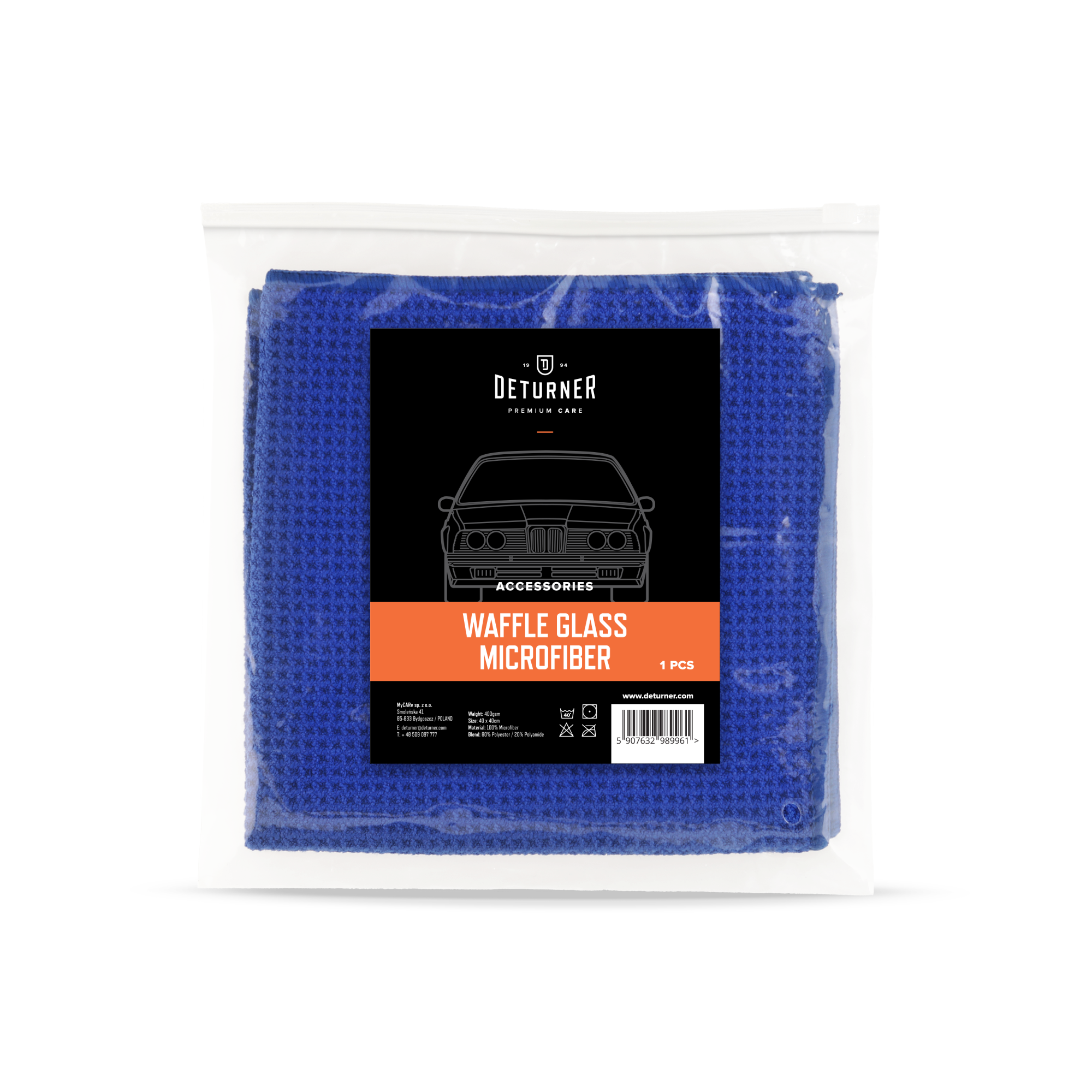 Deturner Waffle Glass Microfiber - mikrofibra do szyb 1 Deturner Waffle Glass Microfiber - mikrofibra do szyb